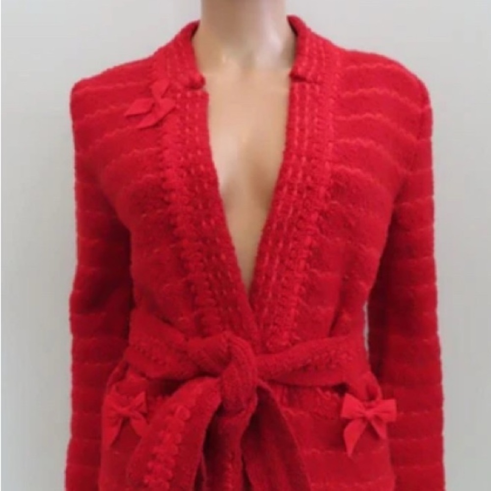 Gucci Red Women's Blazer with Bow Accents